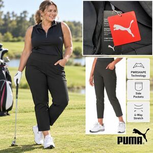 NEW Puma Womens Black Pull On PWRSHAPE Golf Pants Ankle Length $80 Size XXL, NWT